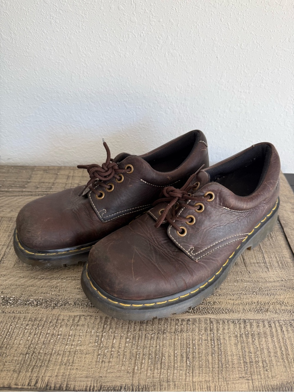 Dr. Marten’s Brown Leather Y2K Chunky Loafers Platform Shoes 11273 Size 10
